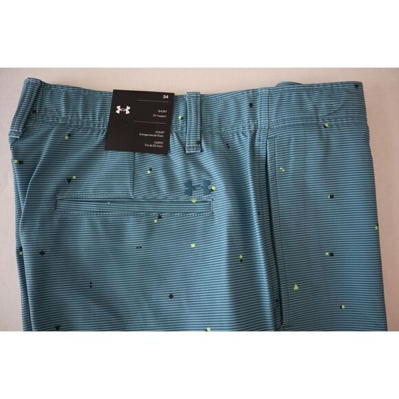 Under Armour 1377303-414 Men's Sz 34 Static Blue UA Golf Printed 10" Shorts - Picture 8 of 10